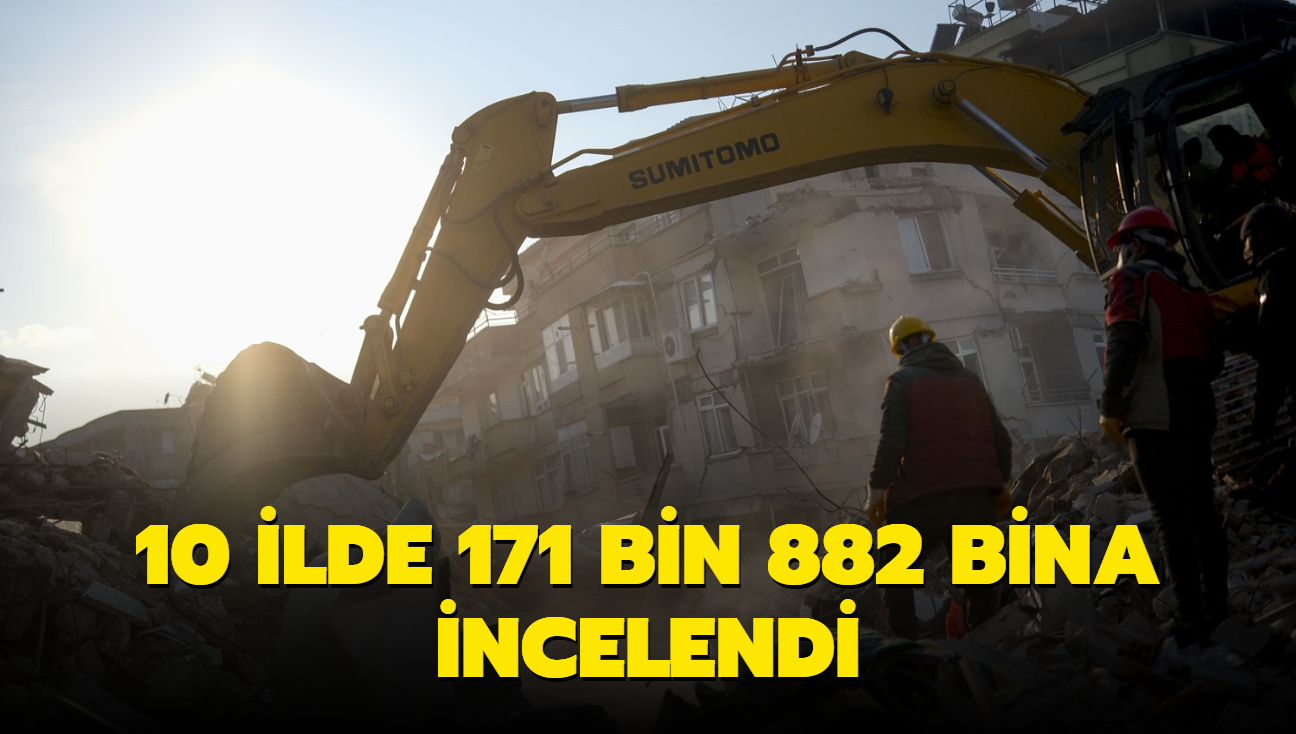 10 ilde 171 bin 882 bina incelendi