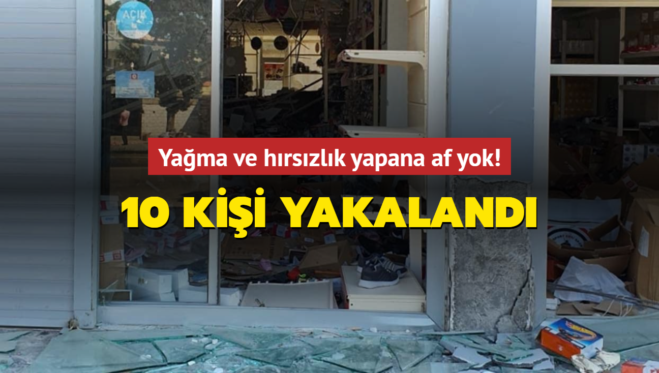 Yama ve hrszla af yok!.. 10 kii yakaland