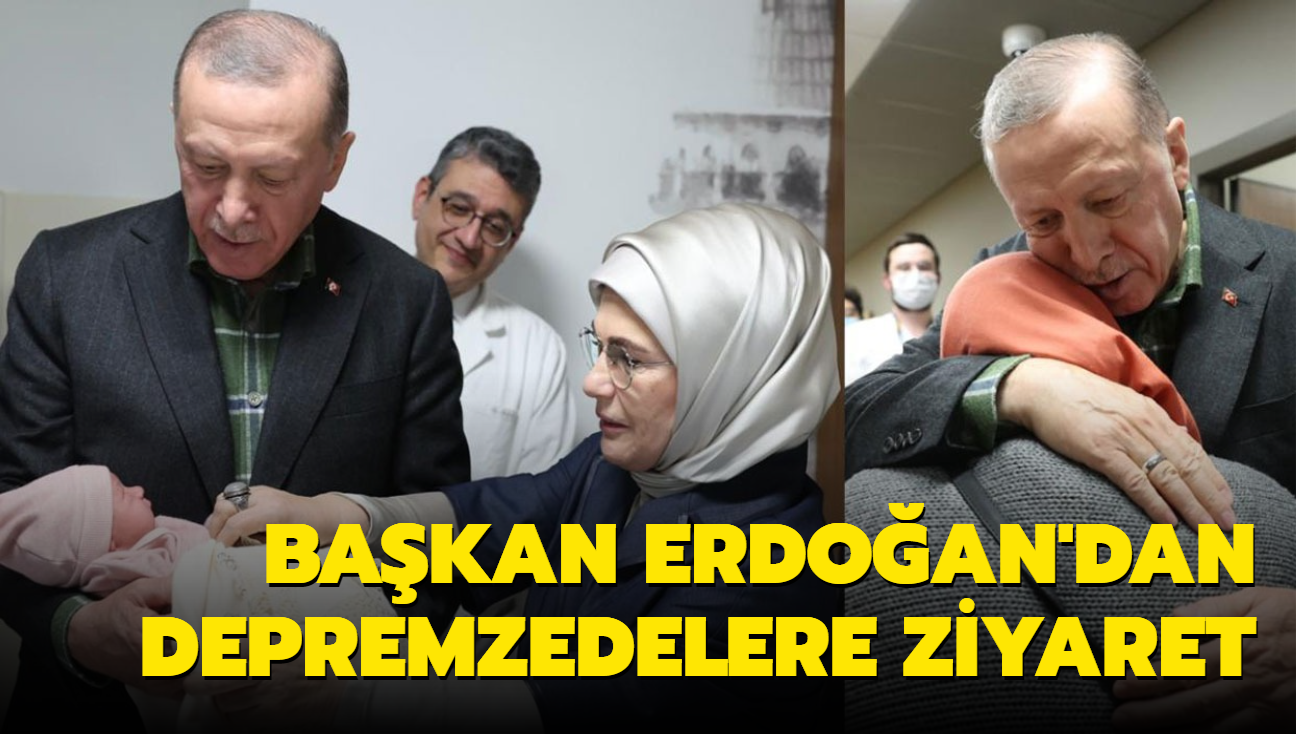 Bakan Erdoan, hastanedeki depremzedeleri ziyaret etti