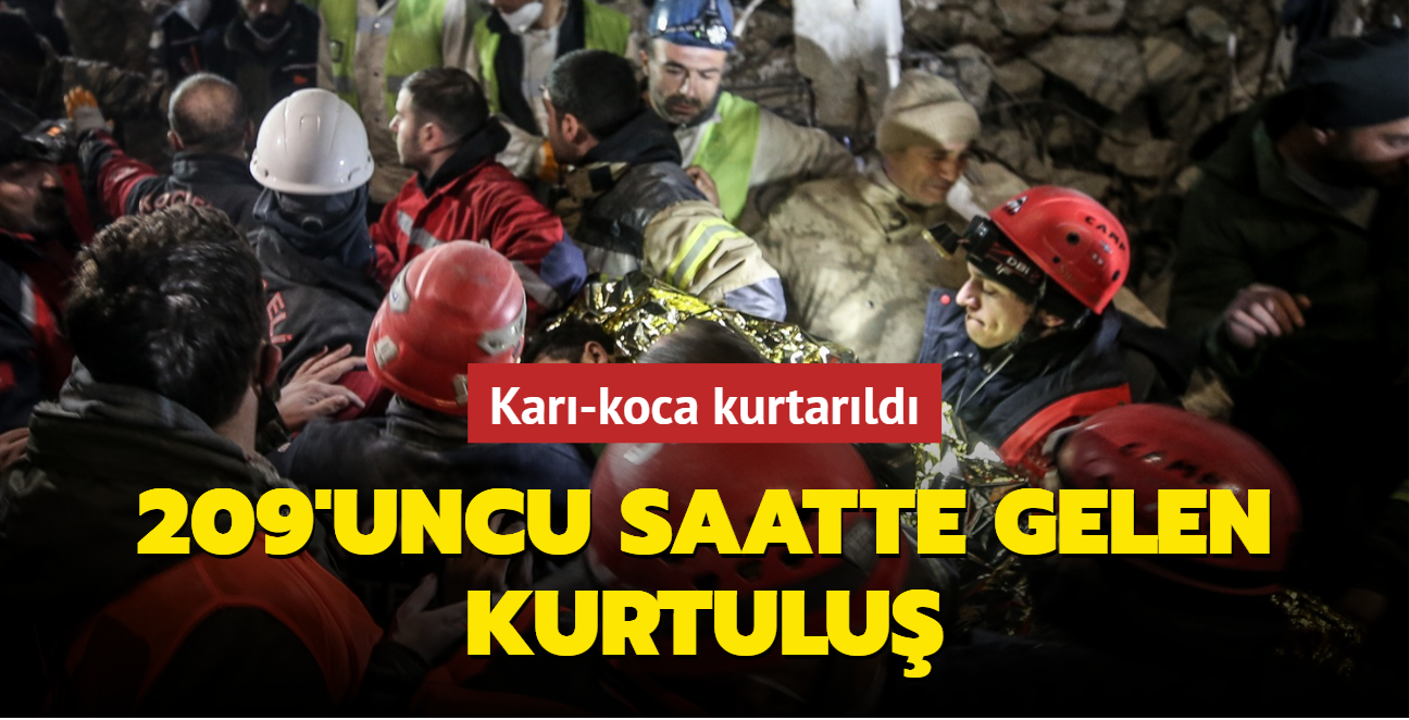 209'uncu saatte gelen kurtulu... Kar-koca kurtarld