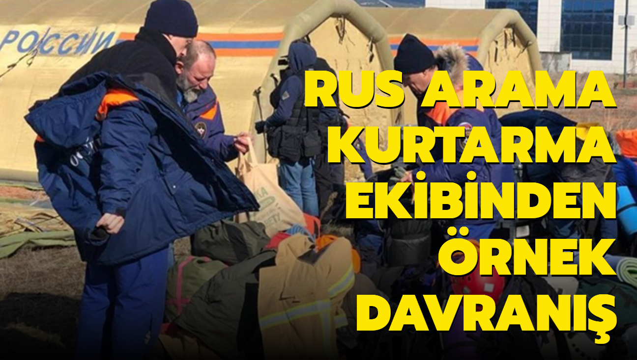 Rus arama kurtarma ekibinden rnek davran