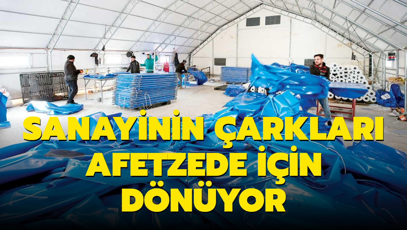 Sanayinin arklar afetzede iin dnyor! adr, stc ve konteyner retiliyor