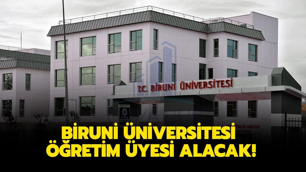 Biruni niversitesi retim yesi alm ilan yaymland!