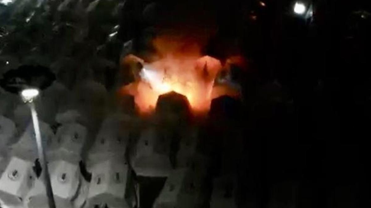 Osmaniye'de adr kentte tp patlamas sonucu yangn kt