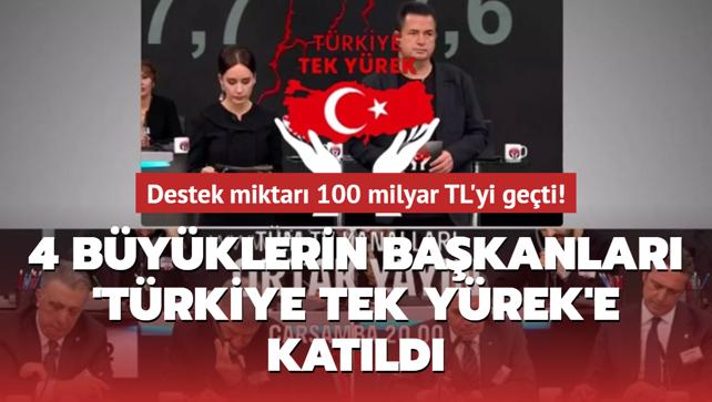 4 byklerin bakanlar Trkiye Tek Yrek'e katld