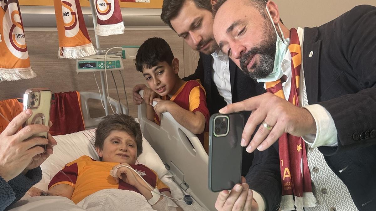Depremzede Cihan Emir'e Galatasaray'dan byk moral