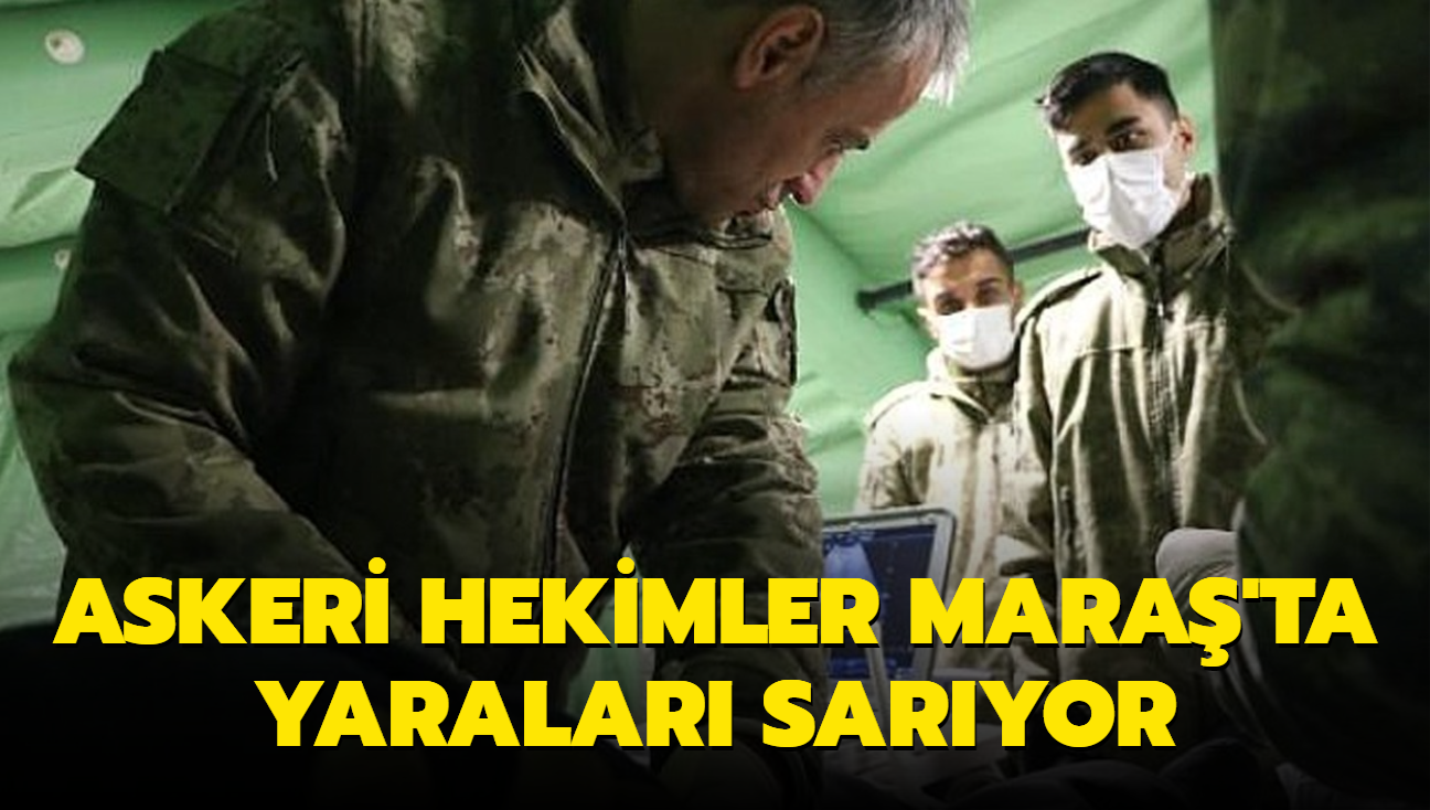 Askeri hekimler depremzedelerin yaralarn saryor