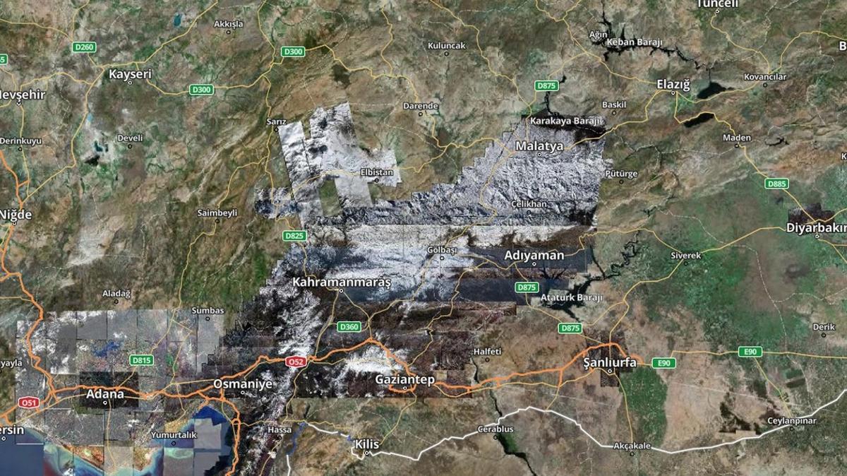 Atlas uygulamasnda deprem illeri yksek znrlkl olarak ald