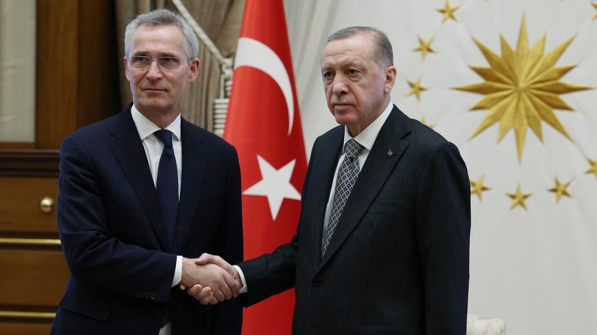 Bakan Erdoan, NATO Genel Sekreteri Jens Stoltenberg'i kabul etti