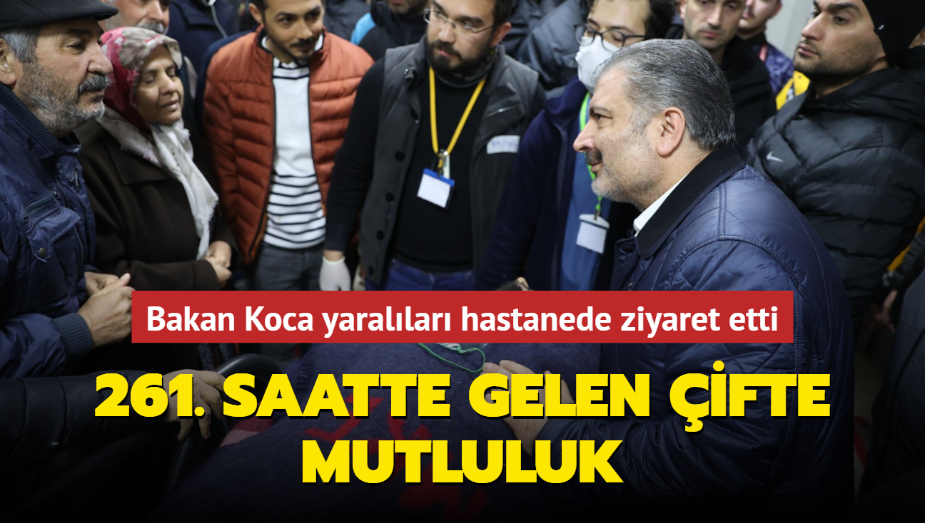 261. saatte gelen ifte mutluluk... Bakan Koca yarallar hastanede ziyaret etti