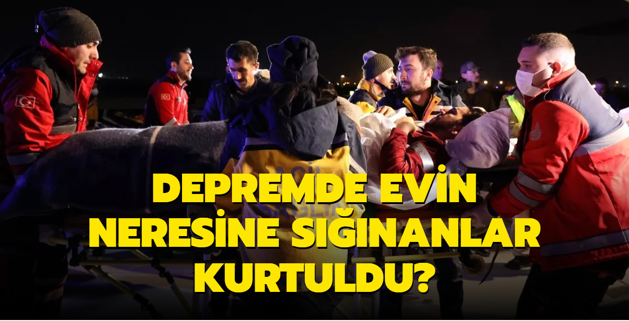 Depremde evin neresine snanlar kurtuldu"