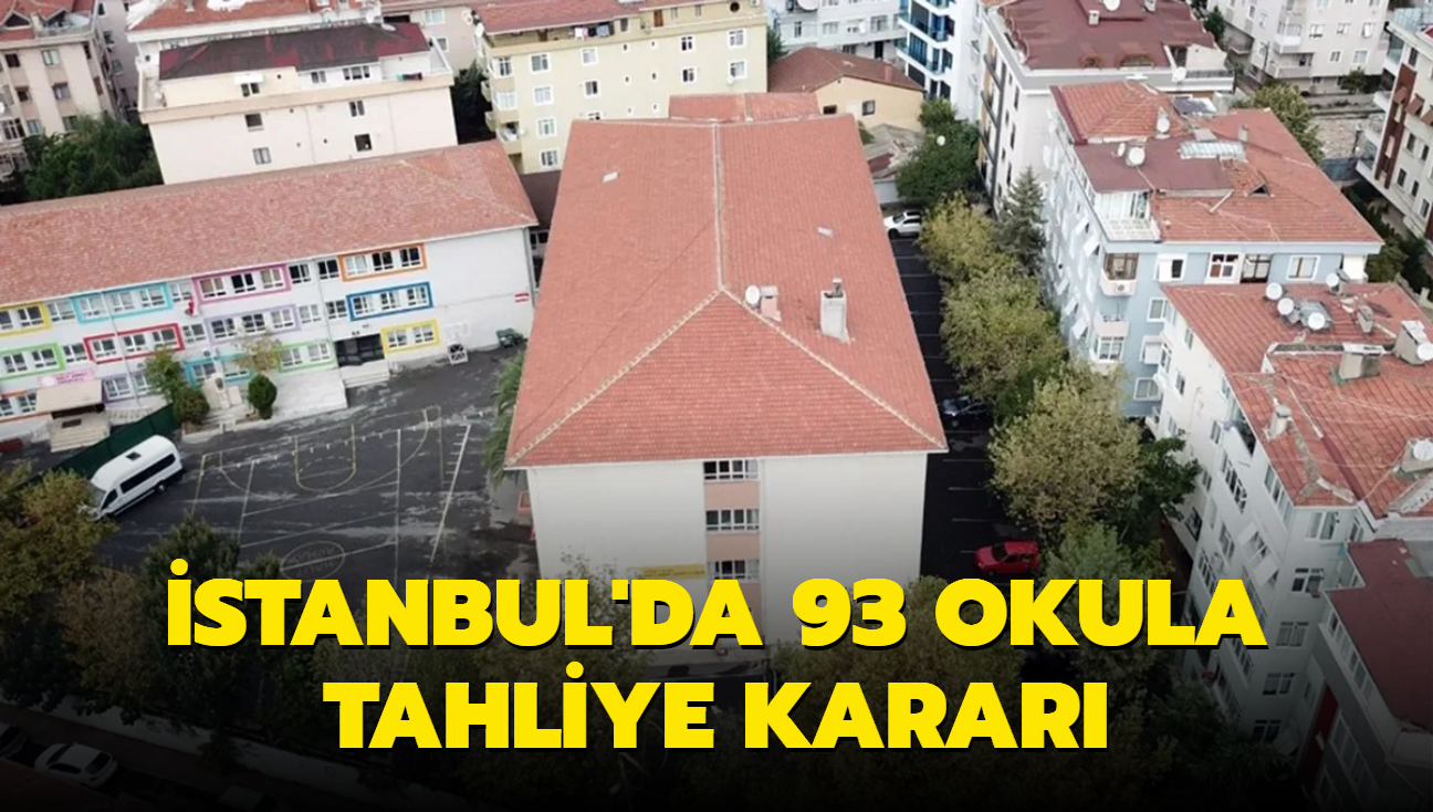 Valilik duyurdu! stanbul'da 93 okul iin tahliye karar