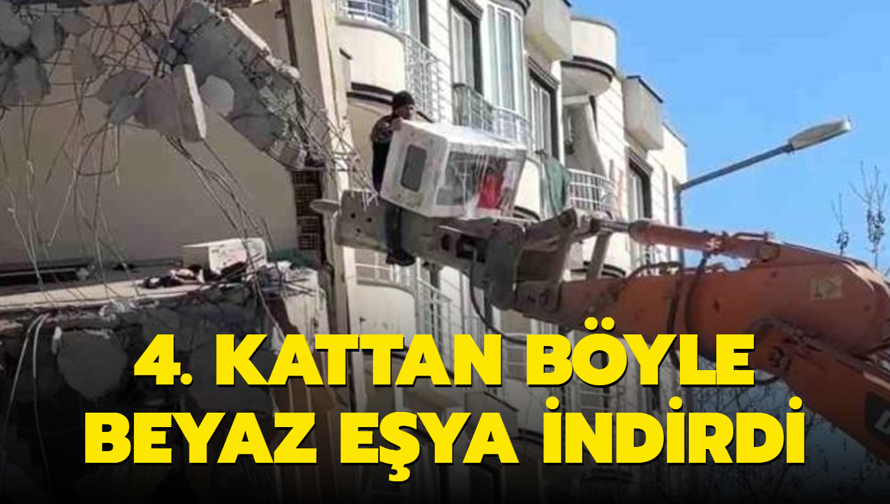 Adyaman'da artan grnt: 4. kattan byle beyaz eya indirdi