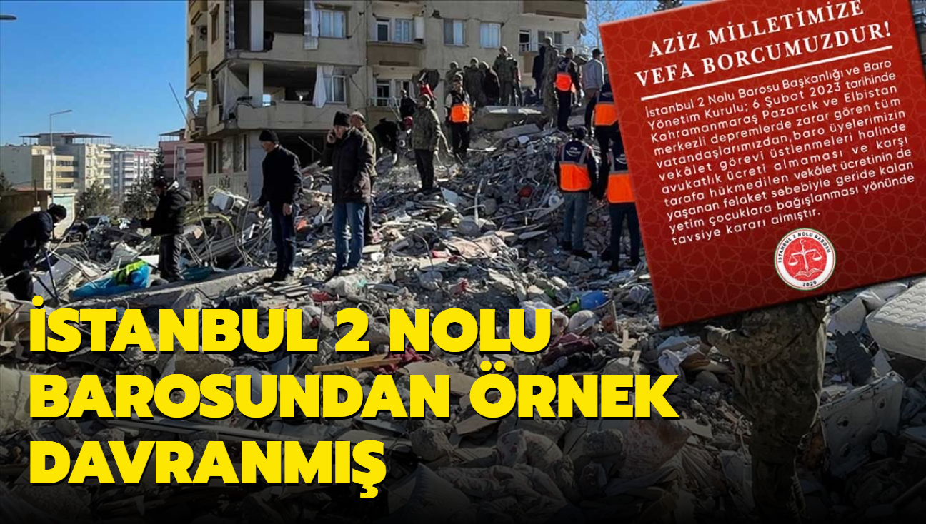 stanbul 2 Nolu Barosundan rnek davranm