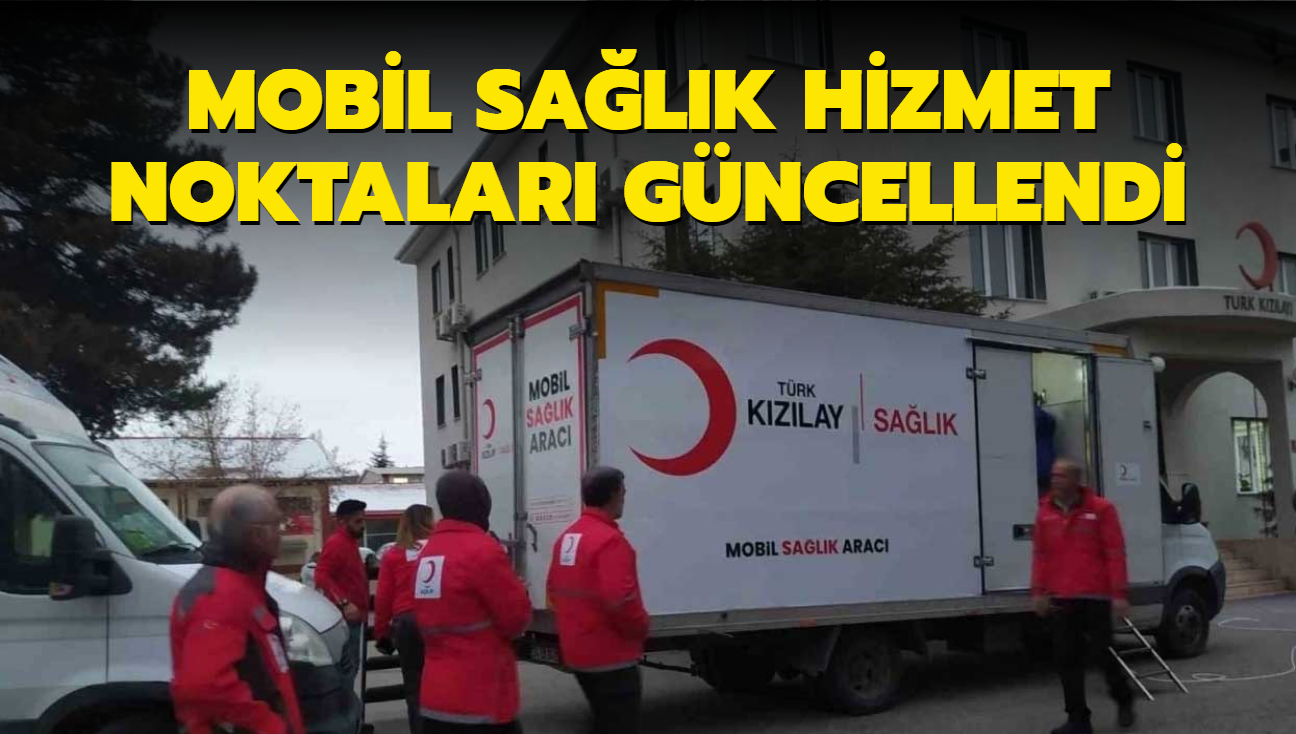 Kzlay mobil salk hizmet noktalar gncellendi