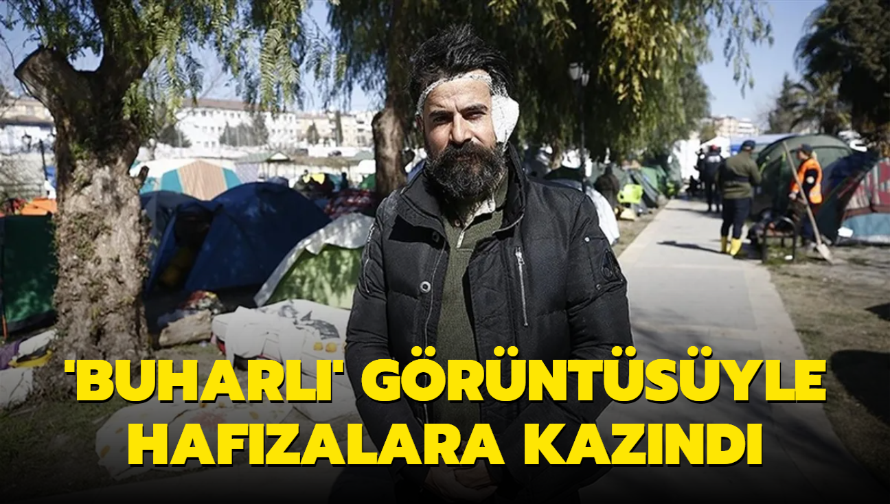 Yaralanmasna ramen mcadeleden vazgemedi... Hatay'da 'buharl' grntsyle hafzalara kaznd