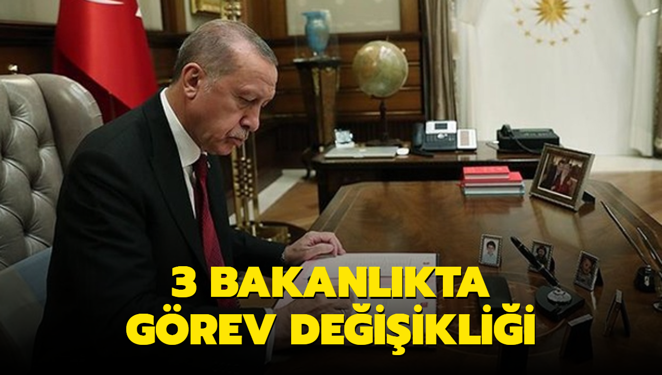 Bakan Erdoan imzalad! 3 bakanlkta grev deiiklii