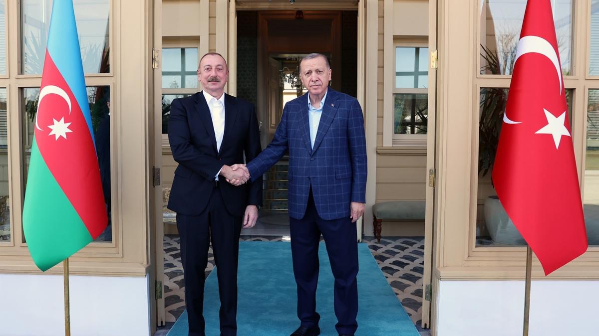 Bakan Erdoan, lham Aliyev ile grt