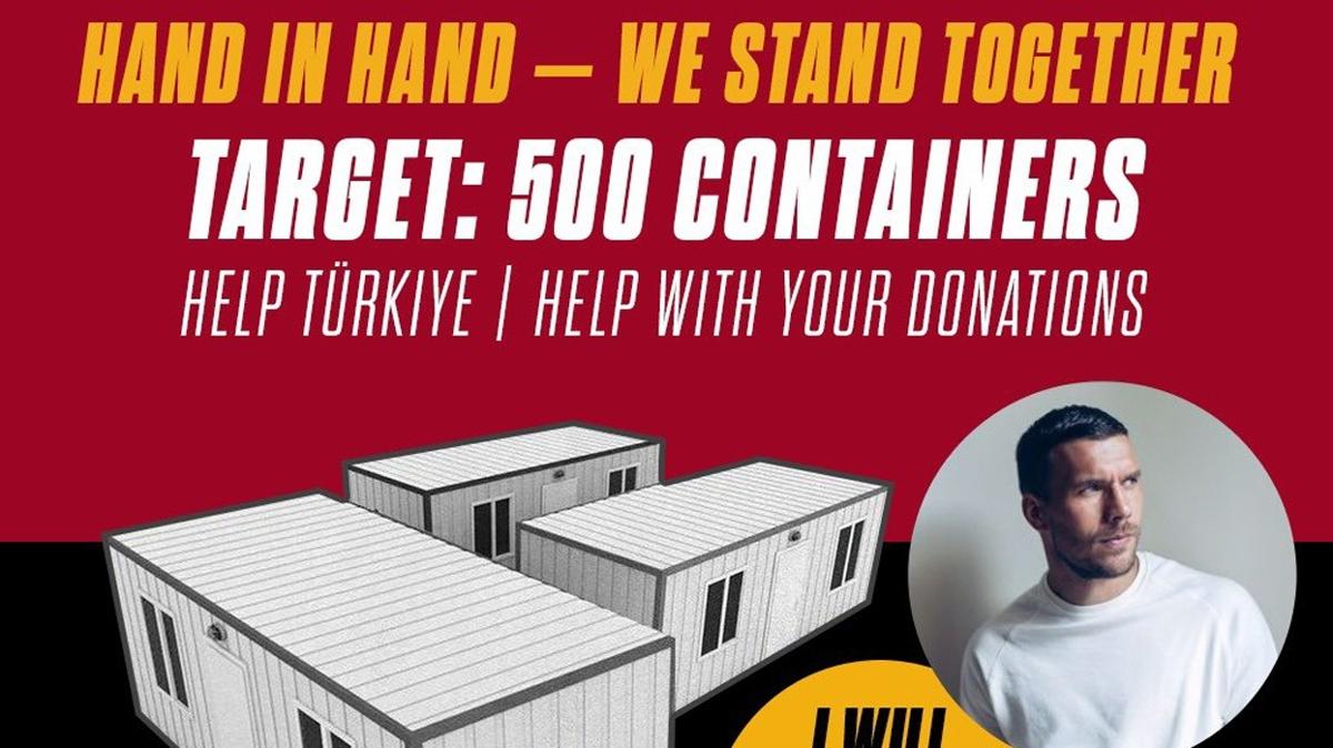 Galatasaray'n depremzedeler iin balatt kampanyaya Lukas Podolski'den destek