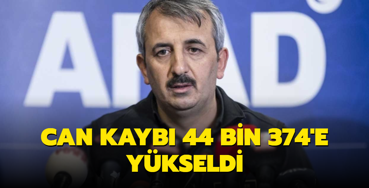 AFAD Bakan aklad... 44 bin 374 canmz kaybettik