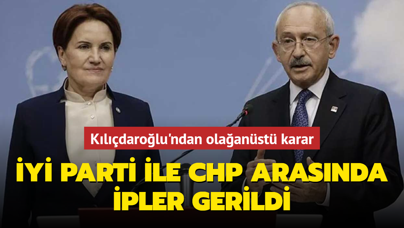 Y Parti ile CHP arasnda ipler gerildi... Kldarolu'ndan olaanst karar