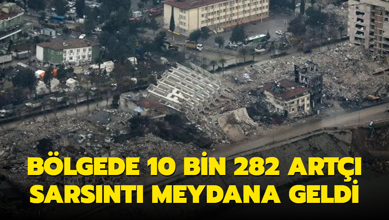 Son  haftada 10 bin 282 art sarsnt meydana geldi