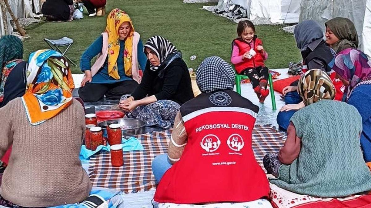 Aile ve Sosyal Hizmetler Bakanl'ndan depremzedelere psikososyal destek