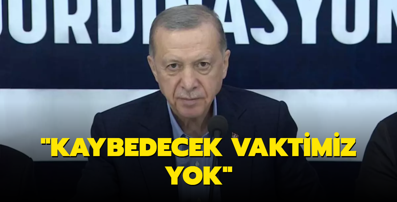 Bakan Erdoan'dan kentsel dnm vurgusu... "Kaybedecek vaktimiz yok"