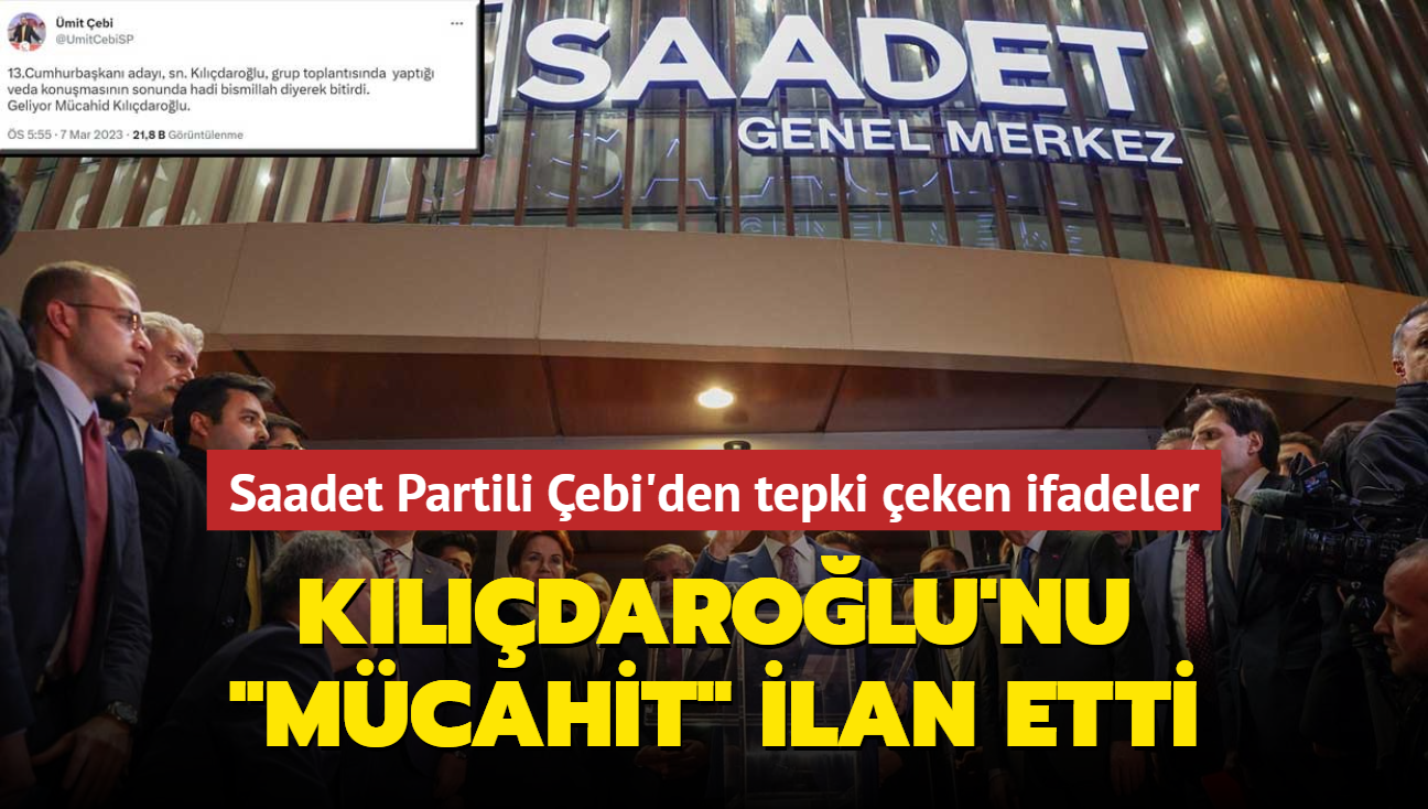 Kldarolu'nu 'mcahit' ilan etti... Saadet Partili ebi'den tepki eken ifadeler