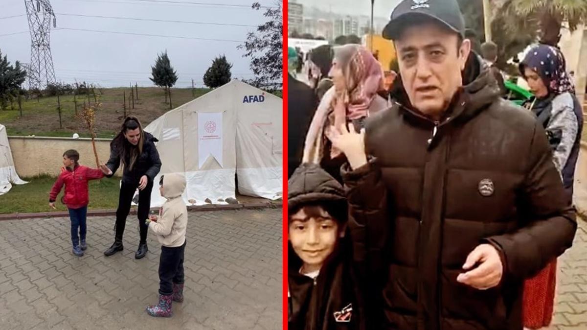 Merve Aydn ve Mahmut Tuncer gibi nl isimler deprem blgesinde