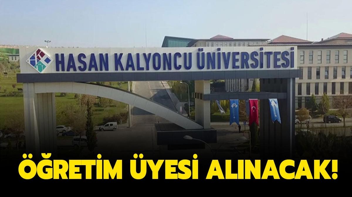 Hasan Kalyoncu niversitesi 28 retim yesi alyor!