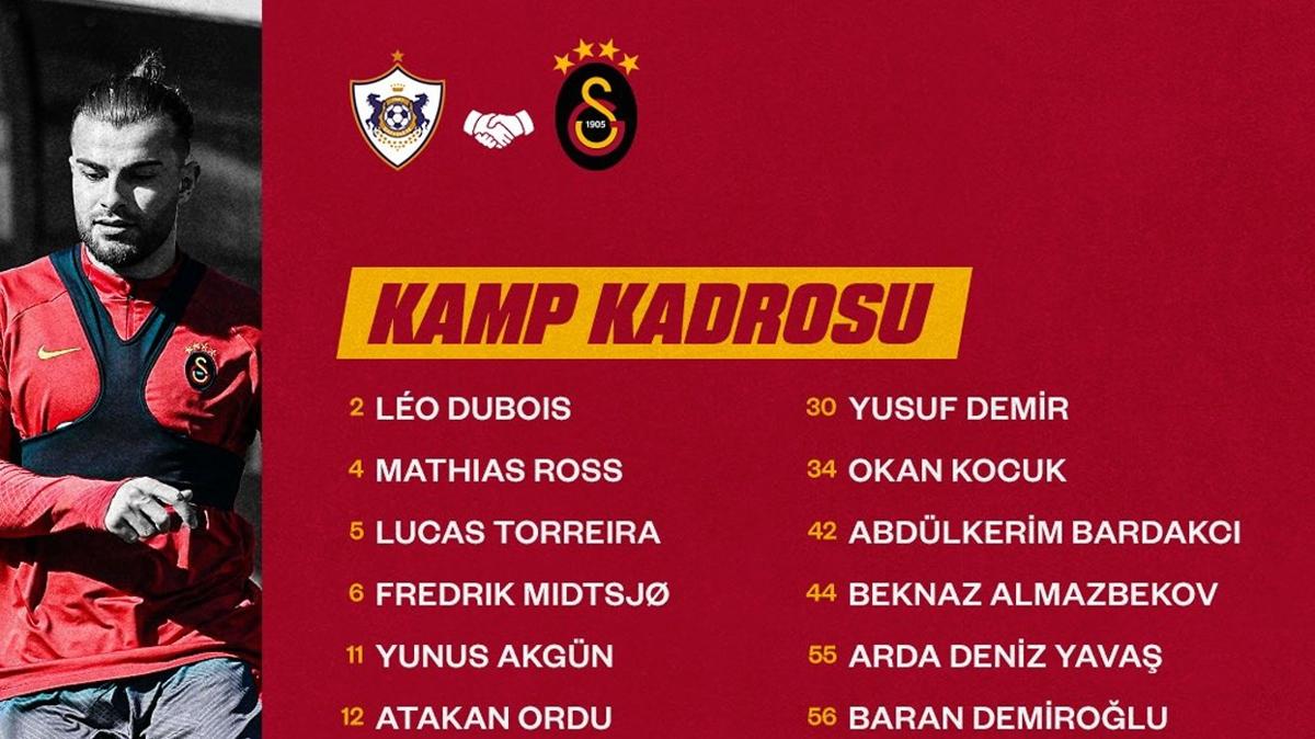 Galatasaray'da ma kadrosu netleti!