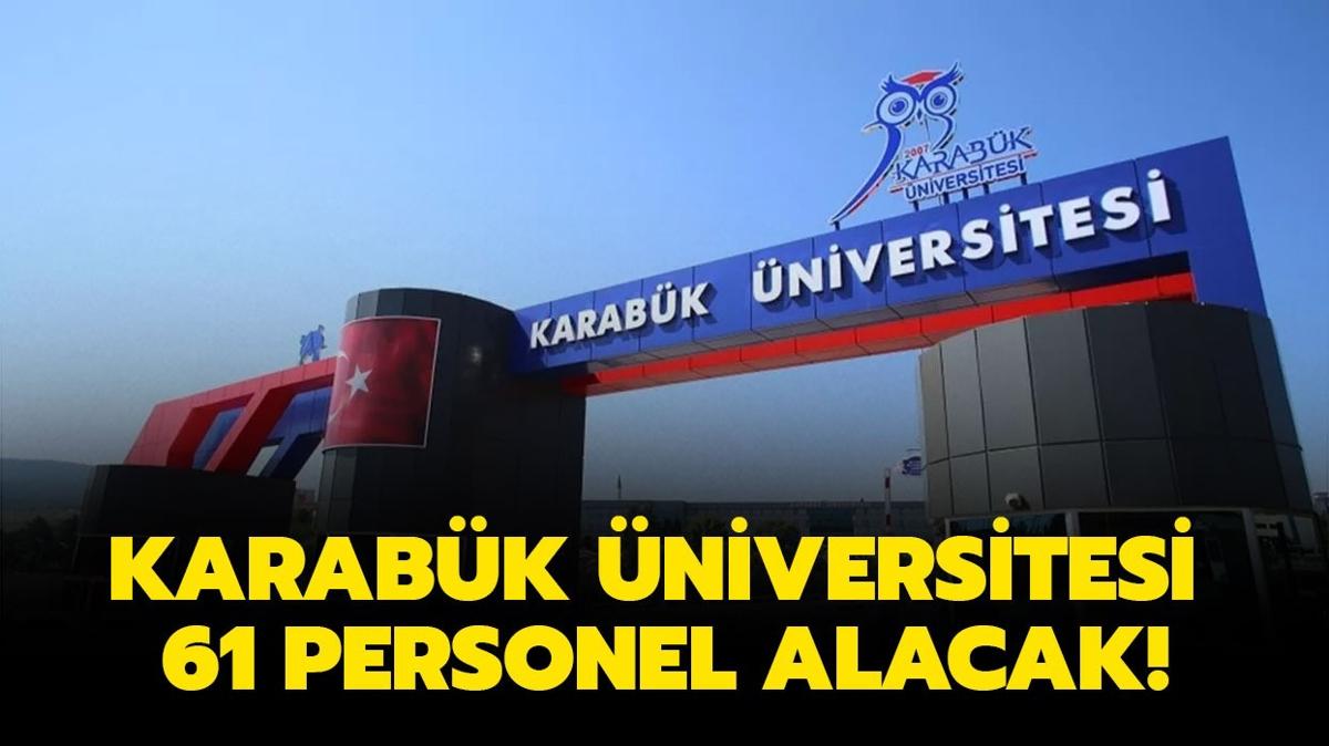 Karabk niversitesi 61 personel alacak!