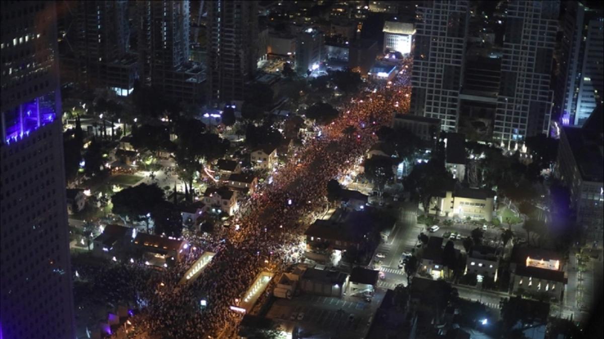 srail Netanyahu protesto fotoraflar resimleri