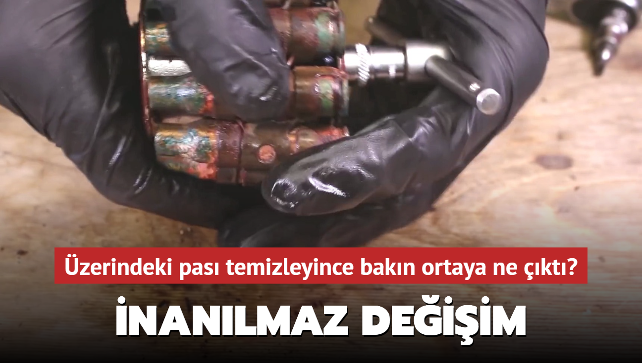 �zerindeki pas� temizleyince bak�n ortaya ne ��kt�? �nan�lmaz de�i�im