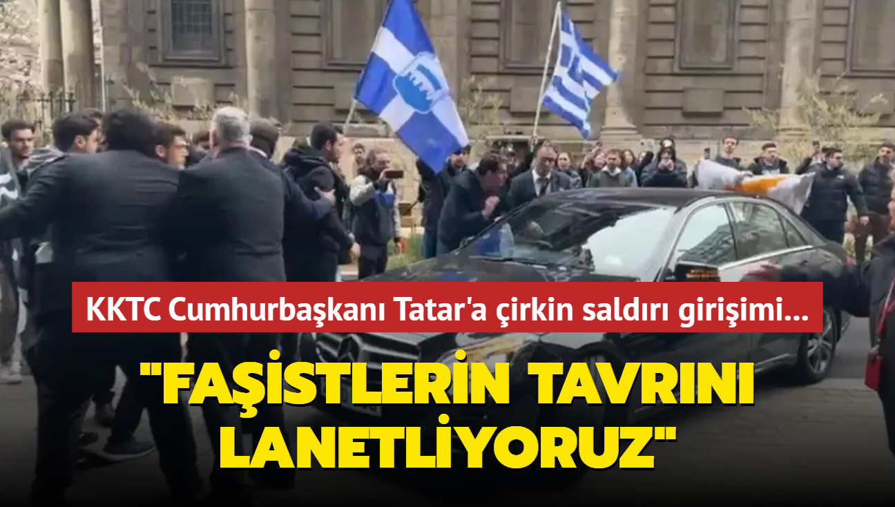 KKTC Cumhurbakan Tatar'a irkin saldr giriimi... AK Parti Szcs elik: Faistlerin tavrn lanetliyoruz