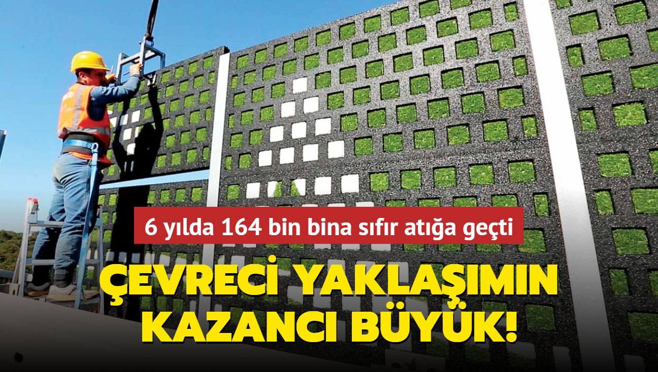 evreci yaklamn kazanc byk! 6 ylda 164 bin bina sfr ata geti