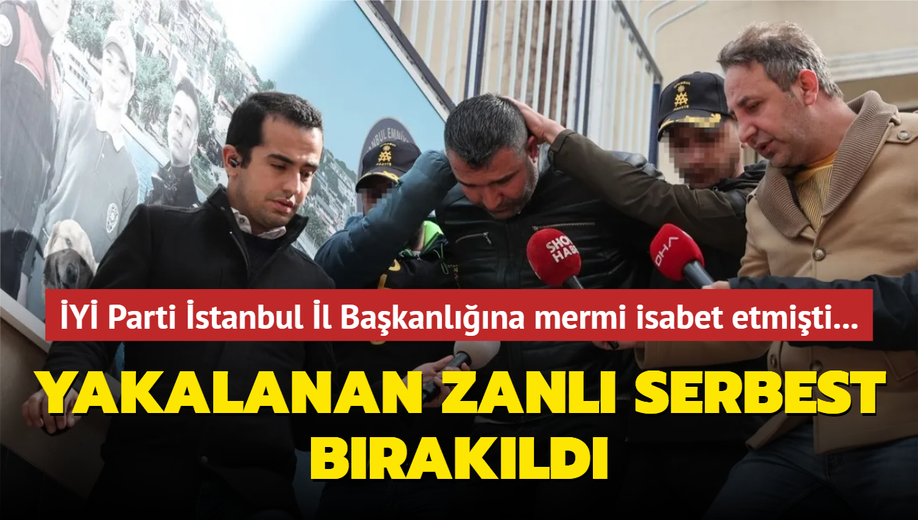 Y Parti stanbul l Bakanlna mermi isabet etmesine ilikin yakalanan zanl serbest brakld 