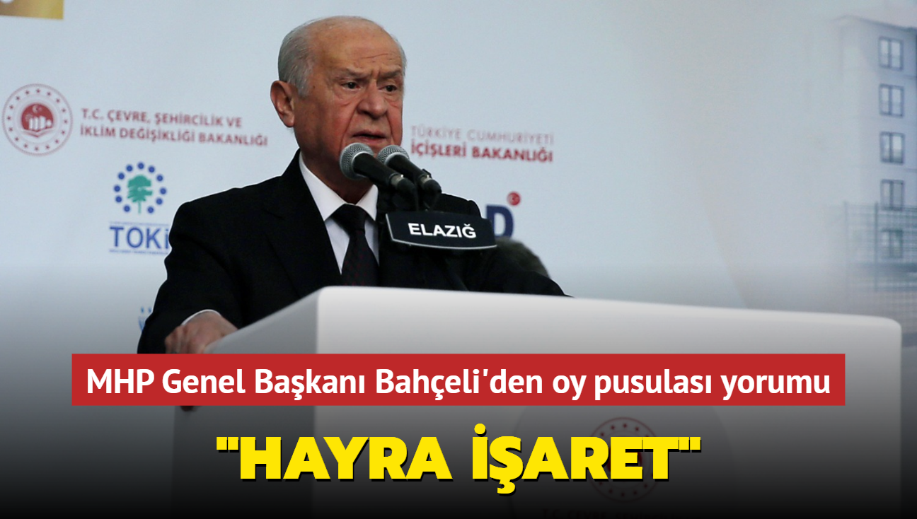 MHP Genel Bakan Baheli'den oy pusulas yorumu... "Hayra iaret"