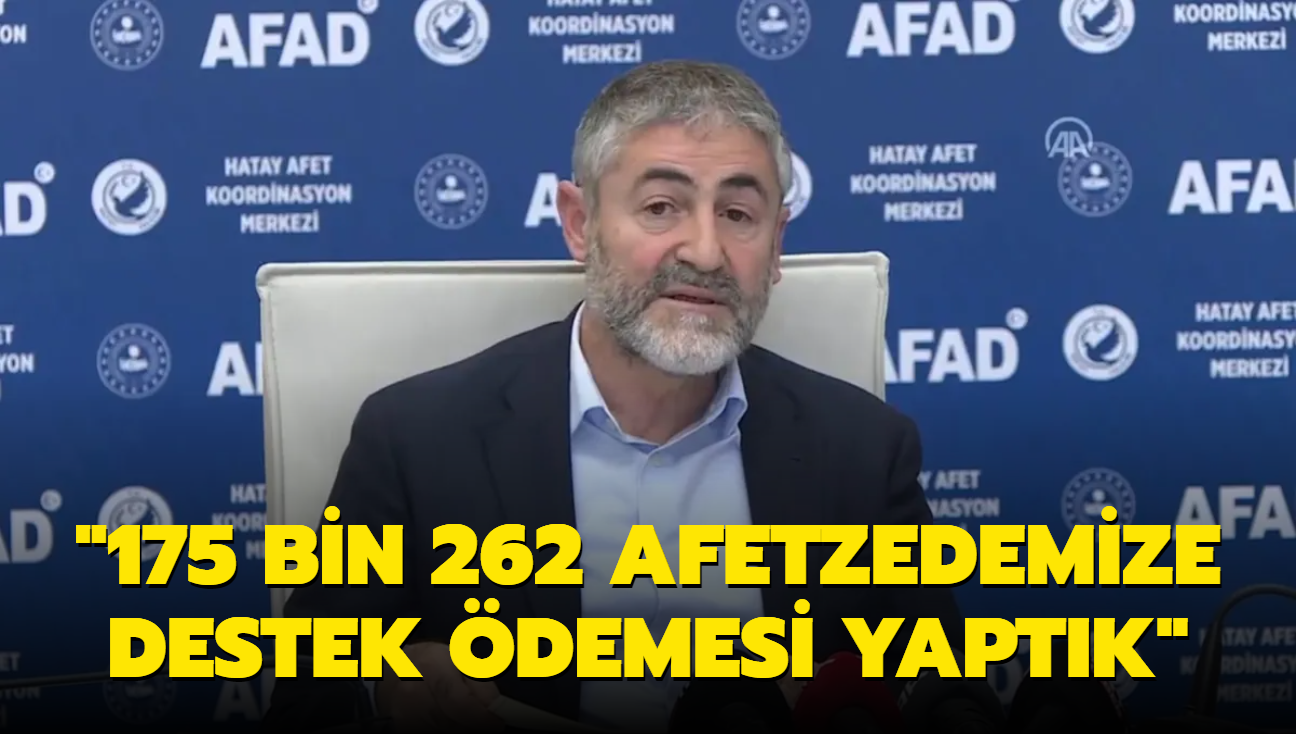 "175 bin 262 afetzedemize destek demesi yaptk"