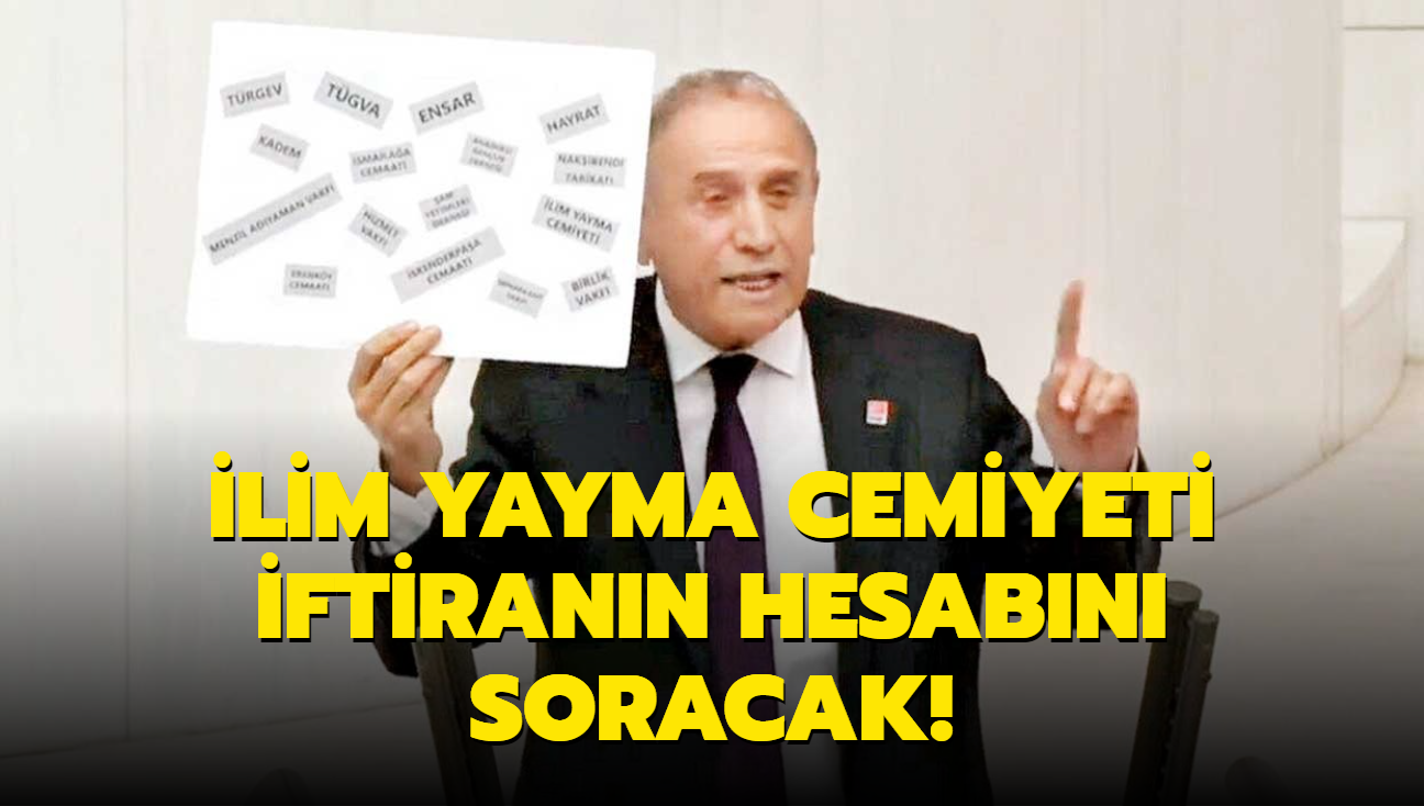 lim Yayma Cemiyeti iftirann hesabn soracak !