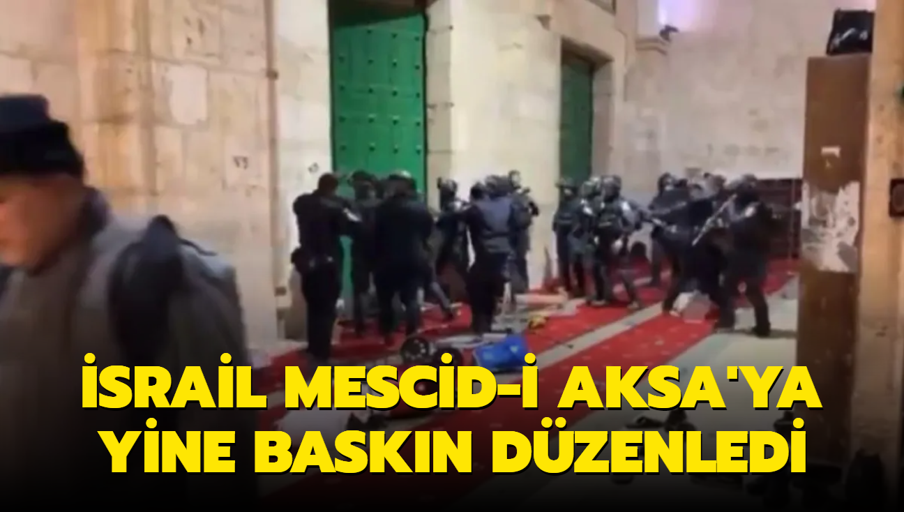 srail polisi, Mescid-i Aksa'ya yine baskn dzenledi