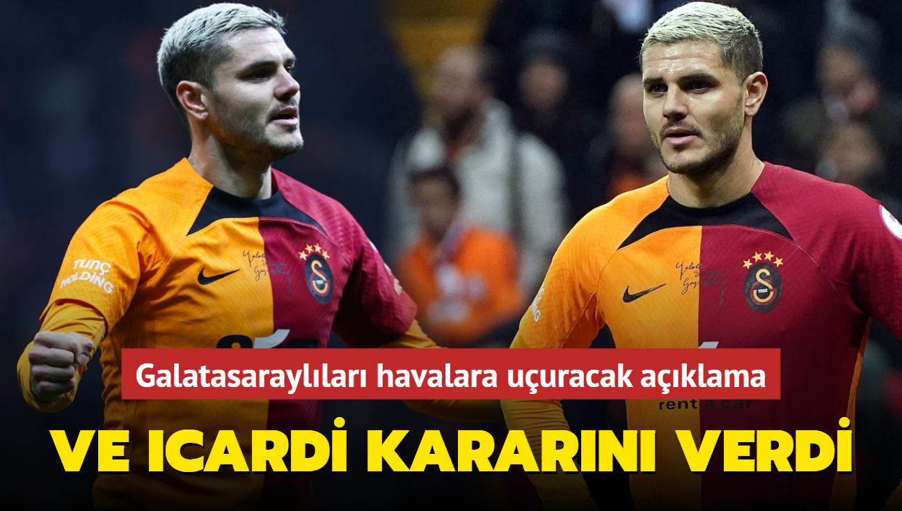 Mauro Icardi kararn verdi! Galatasarayllar havalara uuracak aklama