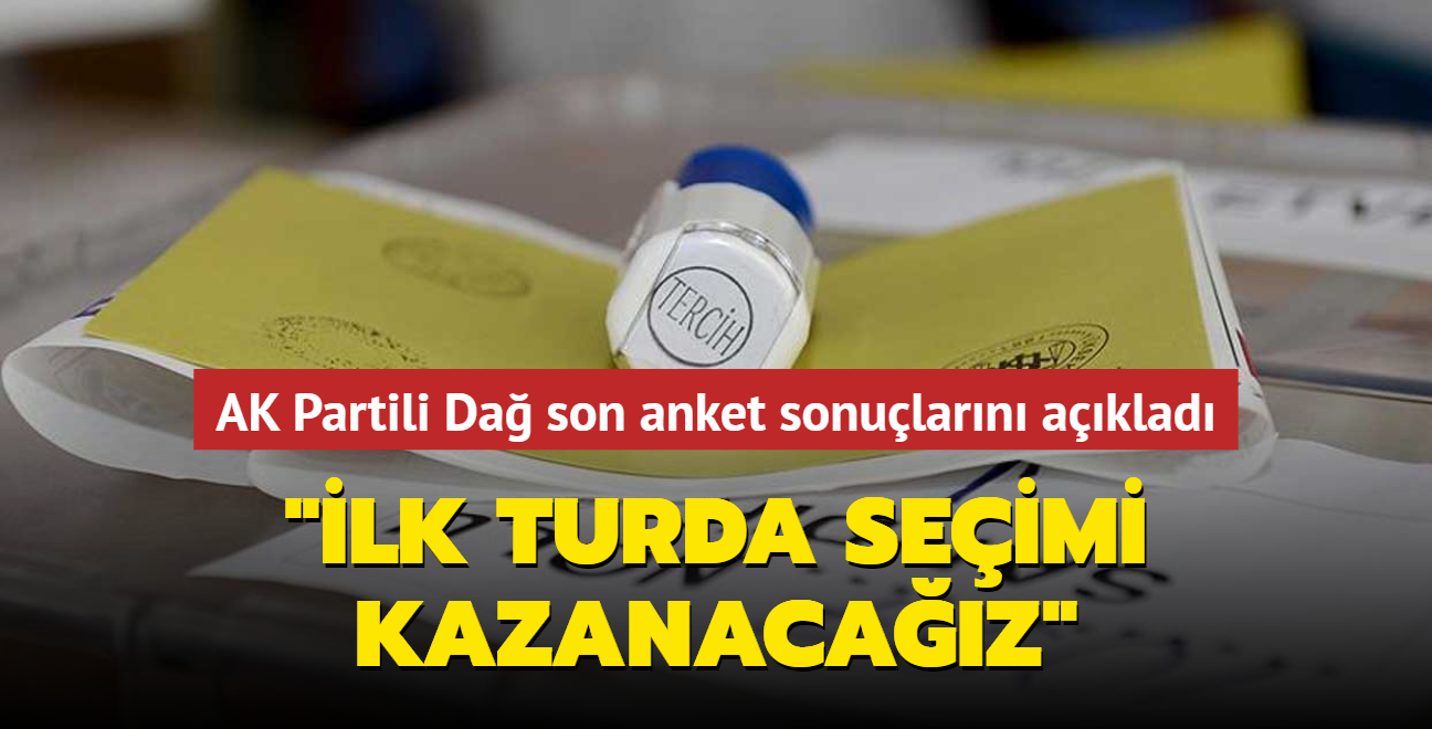 AK Partili Da son anket sonularn aklad... "lk turda seimi kazanacaz"