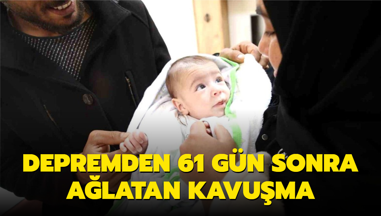 Depremden 61 gn sonra alatan kavuma... Minik Meryem ailesini buldu