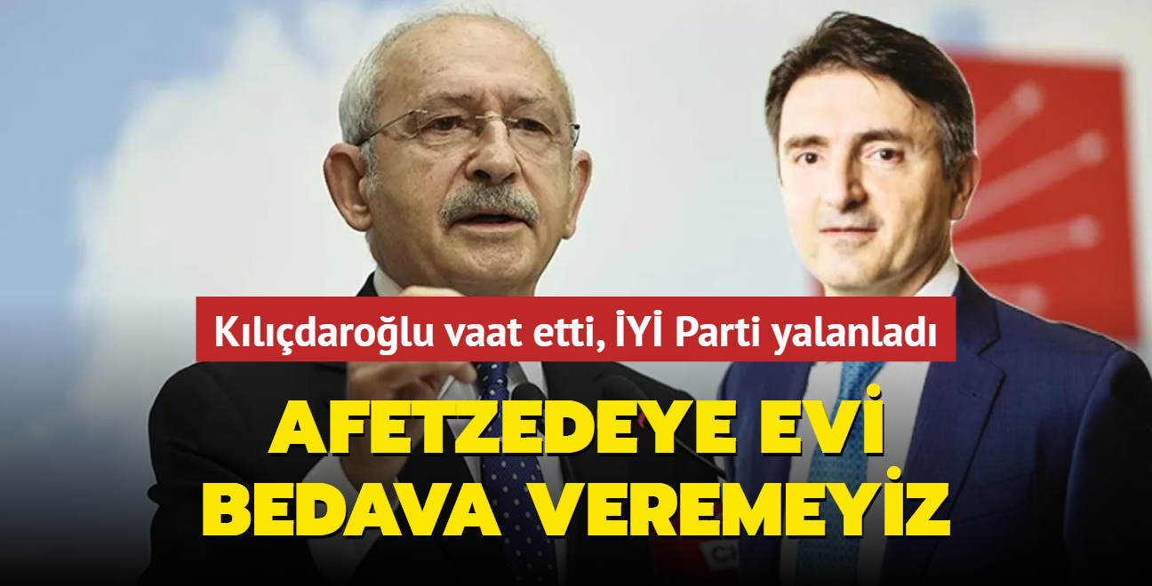 Kldarolu vaat etti, Y Parti yalanlad... Afetzedeye evi bedava veremeyiz