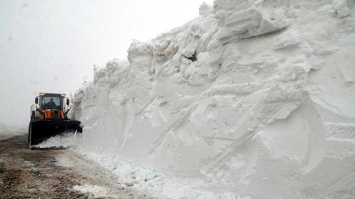 "Mu'un kar kaplanlar" nisanda 5 metre kar olan yolu 5 gnde aabildi