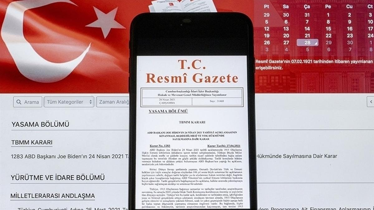 Resmi Gazete'de yaymland: Meclis kararlar