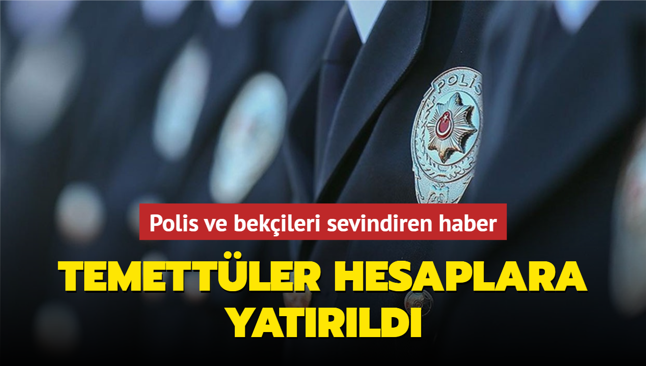 Polis ve bekileri sevindiren haber... Temettler hesaplara yatrld