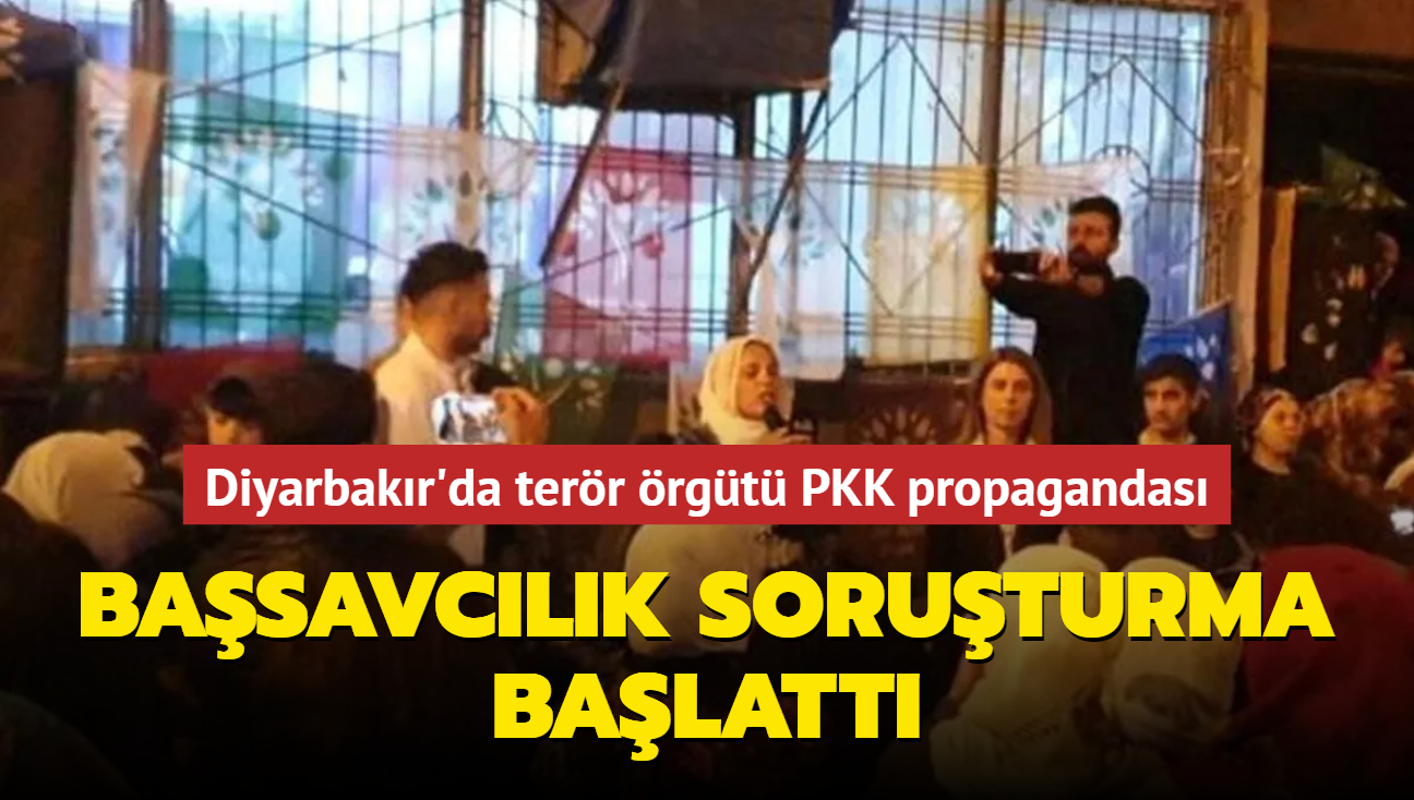 Diyarbakr'da terr rgt PKK propagandas... Basavclk soruturma balatt